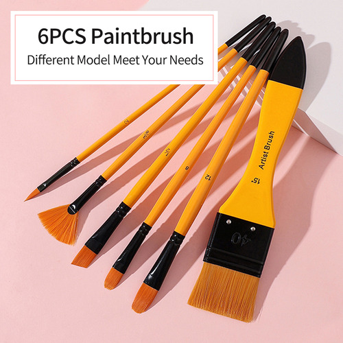 Conjunto De 6 Pincéis De Pintura Artística Para Vários Meios