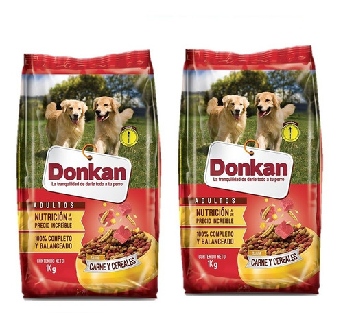 Alimento Para Perros Donkan Adultos 1kg X2 Uds