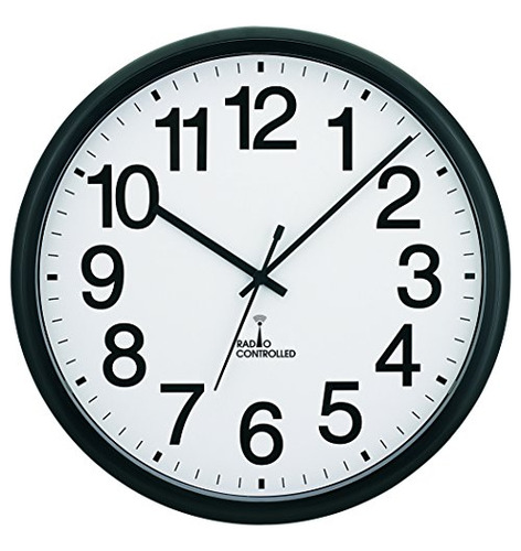 Tc7001rc Reloj De Pared Atomica Comercial Marco Y Movim...