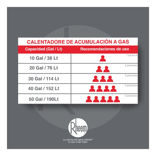 Calentador De Acumulación A Gas 152 Litros