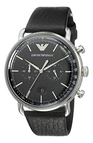 Reloj Hombre Emporio Armani Ar11143 Cuarzo Pulso Negro En