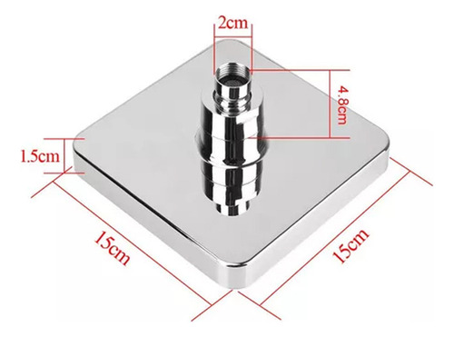 Para Ducha De Lluvia Cuadrada De Pared Con Luces Led