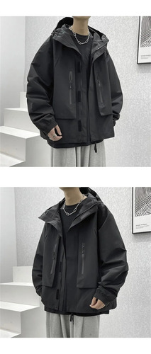 A Chaqueta Casual Impermeable A Prueba De Viento Con