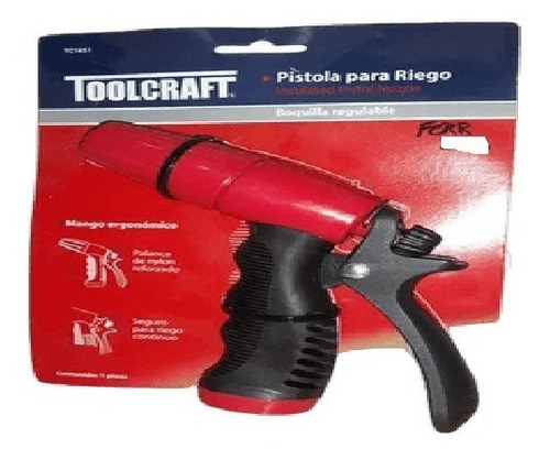 Pico De Pistola Para Riego Plastica Roja Y Negro