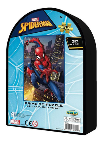 Puzzle Spiderman Marvel 300 Piezas En Lata Prime 3d