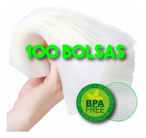 100 Bolsas De Vacío Gofrada Para Oster O Foodsaver 20x30 Cms