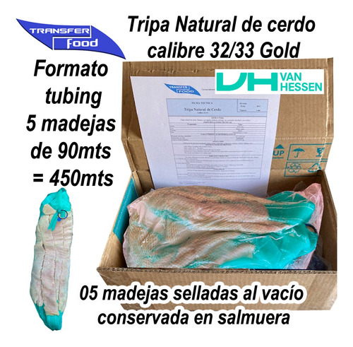 Tripa Natural De Cerdo Cal 32/33 Pack 5 Madejas 450mts