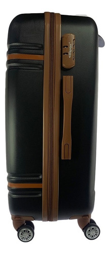 Mala De Viagem Grande Abs Rígido Com 4 Rodinhas 28kg Cor Preto