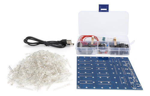 Kit De Luz Led En Forma De Cubo 3d Para Bricolaje, 8 X 8 X 8