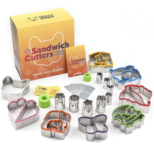 Set De Loncheras Premium Sandwich Cutters Para Niños: ...