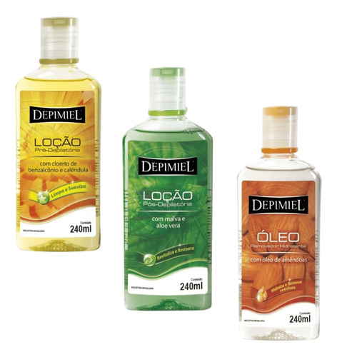 Kit Óleo Removedor E Loção Pós E Pré Depilatório Depimiel
