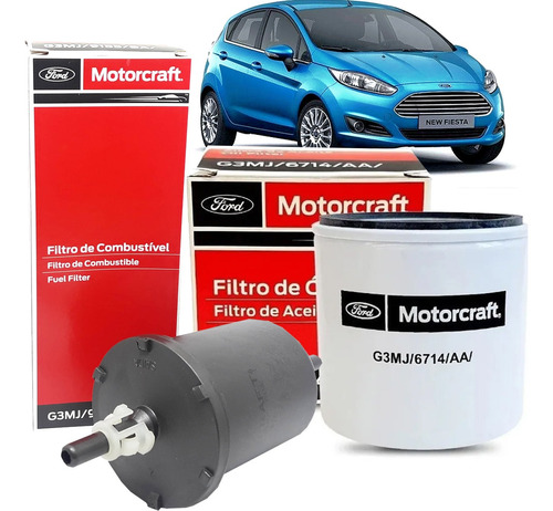 Kit Filtros De Óleo E Combustível Ford New Fiesta Após 2014