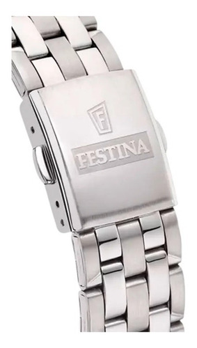 Reloj Festina Hombre Timeless F20374.4 Cronógrafo Acero Inox Color de la malla Plateado Color del bisel Plateado Color del fondo Plateado