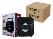 Comprar Bocina Caja Bluetooth Radio Fm Conexion Tws 4in Led Rgb 2pzs Color Negro