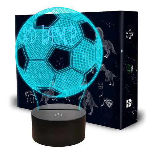 Llamaababie Luz Nocturna 3d Futbol Para Niño Niña 7 Dia