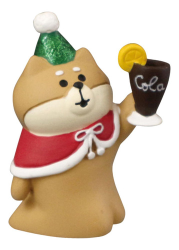 3 Estatuilla En Miniatura De Navidad, Miniestatua De Shiba