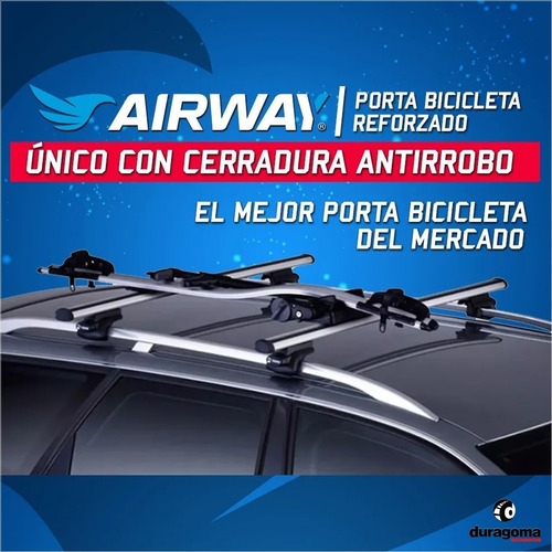 Combo Porta Bicicleta Techo Aluminio + Porta Equipaje Auto