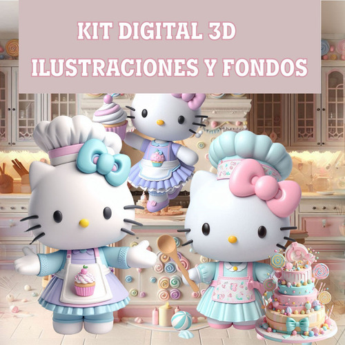 Kit Digital Cliparts Imagenes Png Fondos Hello Kitty