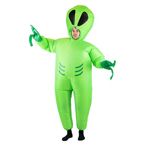 Disfraz Inflable De Extraterrestre Marciano Verde Para Adultos