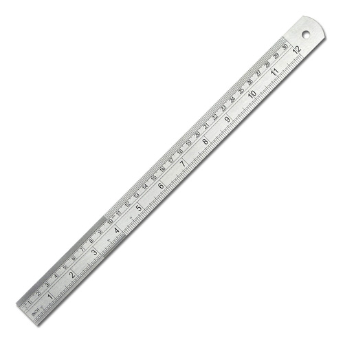 Regla De Dibujo Vinca Ssra-12 Acero Inoxidable 0-30 Cm Plateado