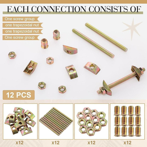 12pcs Móveis Conectores Parafusos De Fixação De M8x100mm