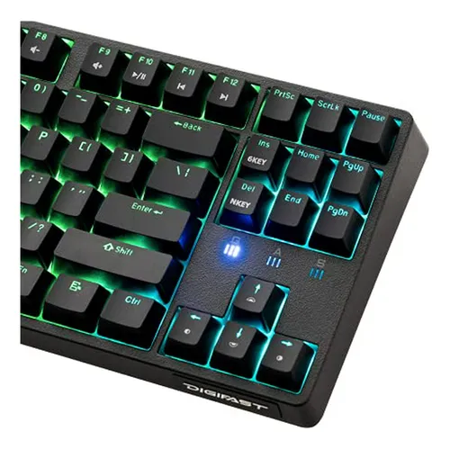 Teclado Mecánico Cs-21 Tkl Rgb Con Switches Cherry Mx Azul