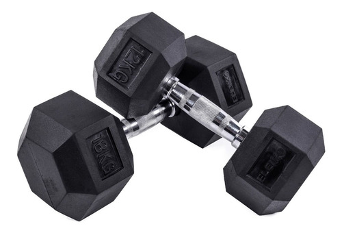 Mancuerna Hexagonal Fija De 12,5 Kg - Pesa Pesas