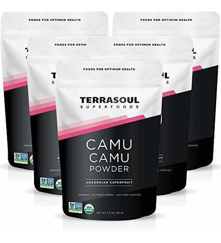 Terrasoul Superfoods Organic Camu Camu Powder, 17.5 Oz (5 P