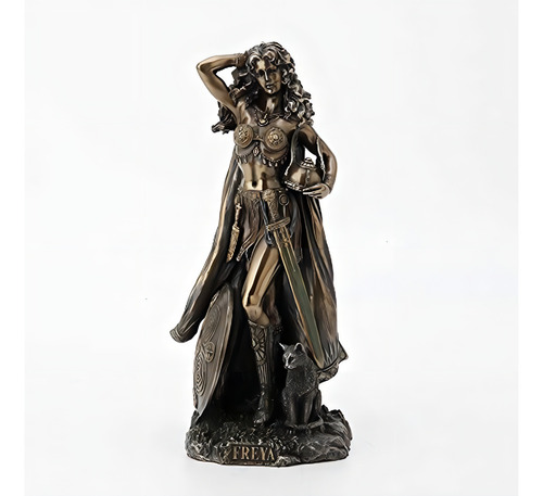 Veronese Design Norse Goddess Freya Estatua Con Acabado De B