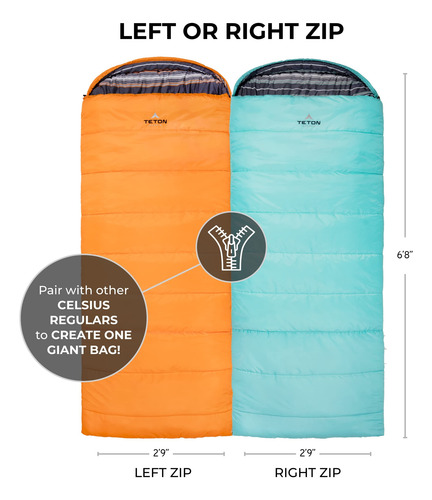 Teton Celsius Regular Sacos De Dormir -29ºc -6ºc -18ºc Mmg