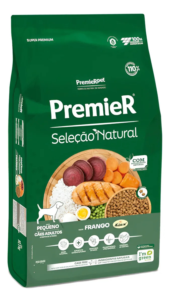Ração Premier Seleção Natural Cães Adultos Porte Pequeno Frango 2,5 Kg