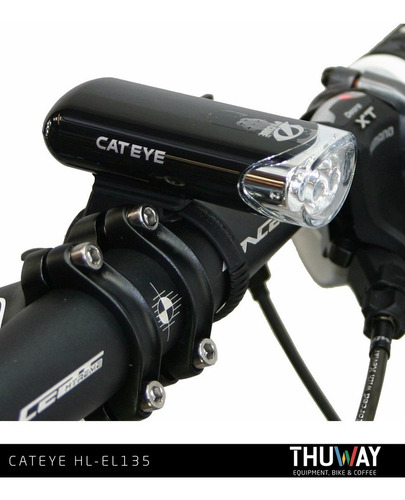 Imagen 2 de 2 de Luz De Ciclismo Delantera Led Usb Cateye Hl-el135