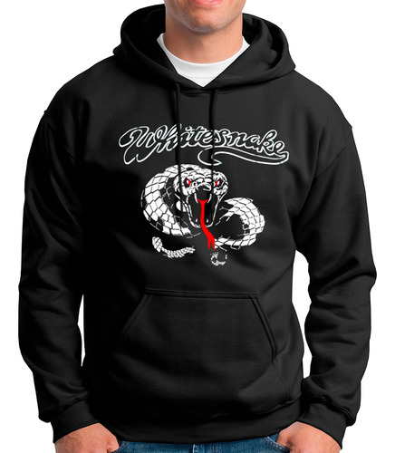 Polera Con Capucha Personalizada Banda Whitesnake 01