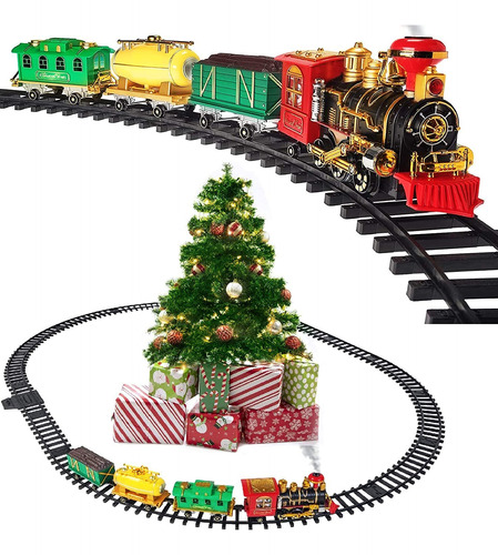Prextex  Conjunto De Tren De Navidad Alrededor Del Arbol De