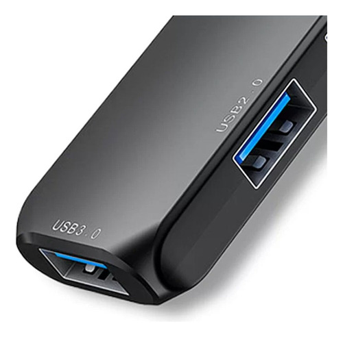 Hub Usb 4 Em 1 1x Usb-c Hub41 C ELG Cor Preto