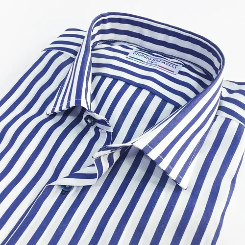 Camisa rayas blancas y azules outlet