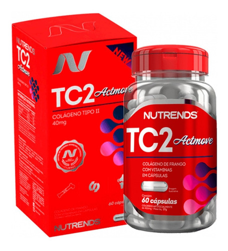 Colágeno Tipo 2 Uc2 40mg Com Vitamina C - Actmove Nutrends Sabor Sem sabor