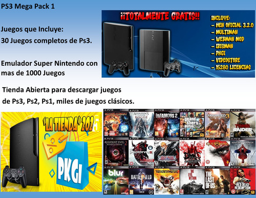 Play Station 3 Multijuegos 500gb Megapack Conecta Y Juega. Negro (Reacondicionado)