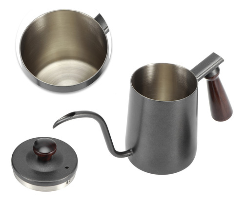 Chaleira De Café 700ml De Aço Inoxidável Para Colocar Sobre