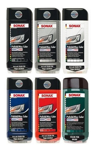 Sonax Polish & Wax Cera Color Rojo - Allshine