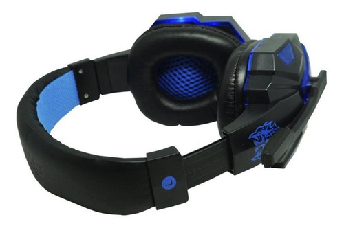 Fone de ouvido gamer Exbom HF-G390P4 azul e led