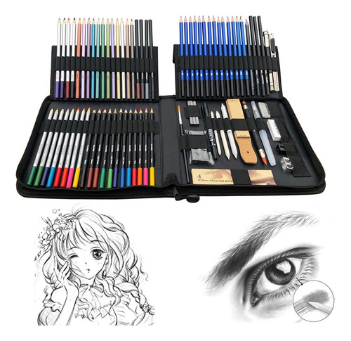 Kit De Dibujo De 83 Piezas, Juego De Lápices De Dibujo, Rega