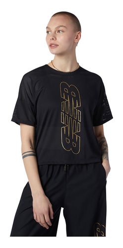 Remera New Balance De Dama - Wt13153bk