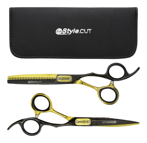 Style.cut Kit Tijeras Black Gold Corte + Pulir Profesional 6