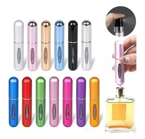 Imagen 2 de 6 de Mini Perfumero Portátil Recargable 5 Ml Atomizador Colores
