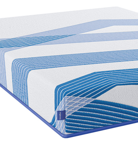 Colchão Umaflex Casal - Tecnologia Alemã Cor Azul E Branco