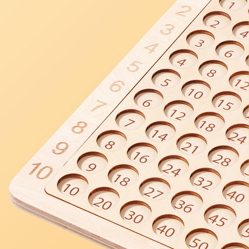 Juguete De Juego De Mesa De Multiplicación De Madera 3 En