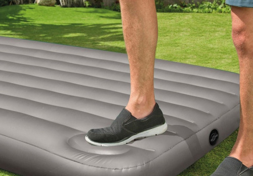 Imagen 2 de 4 de Colchon Inflable Intex Con Inflador 64760 Downy Airbed Cuota