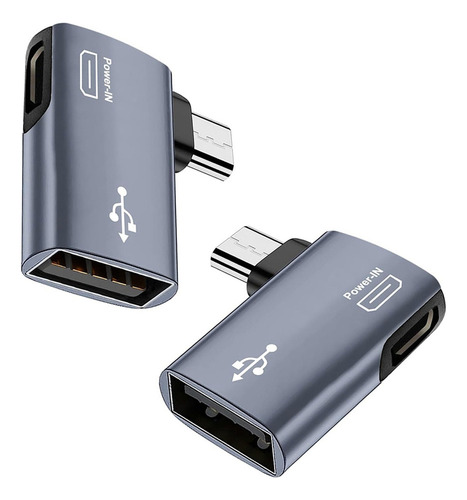 Adaptador Otg De 2 Peças Para Fire Stick, Ângulo Esquerdo/di