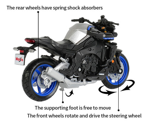 Mz Modelo De Motocicleta Yamaha Mt-10 Die Fast Maisto 1:18